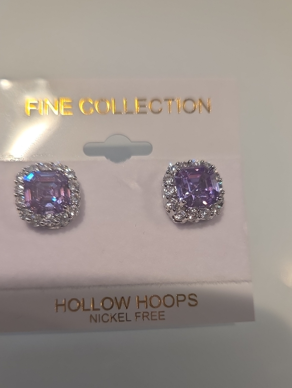Purple Halo Stud Earrings